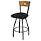 Holland Bar Stool Co 30" Swivel Counter Stool, Pewter Finish, Med Back, Canter Espresso Seat X830 - alternate 1